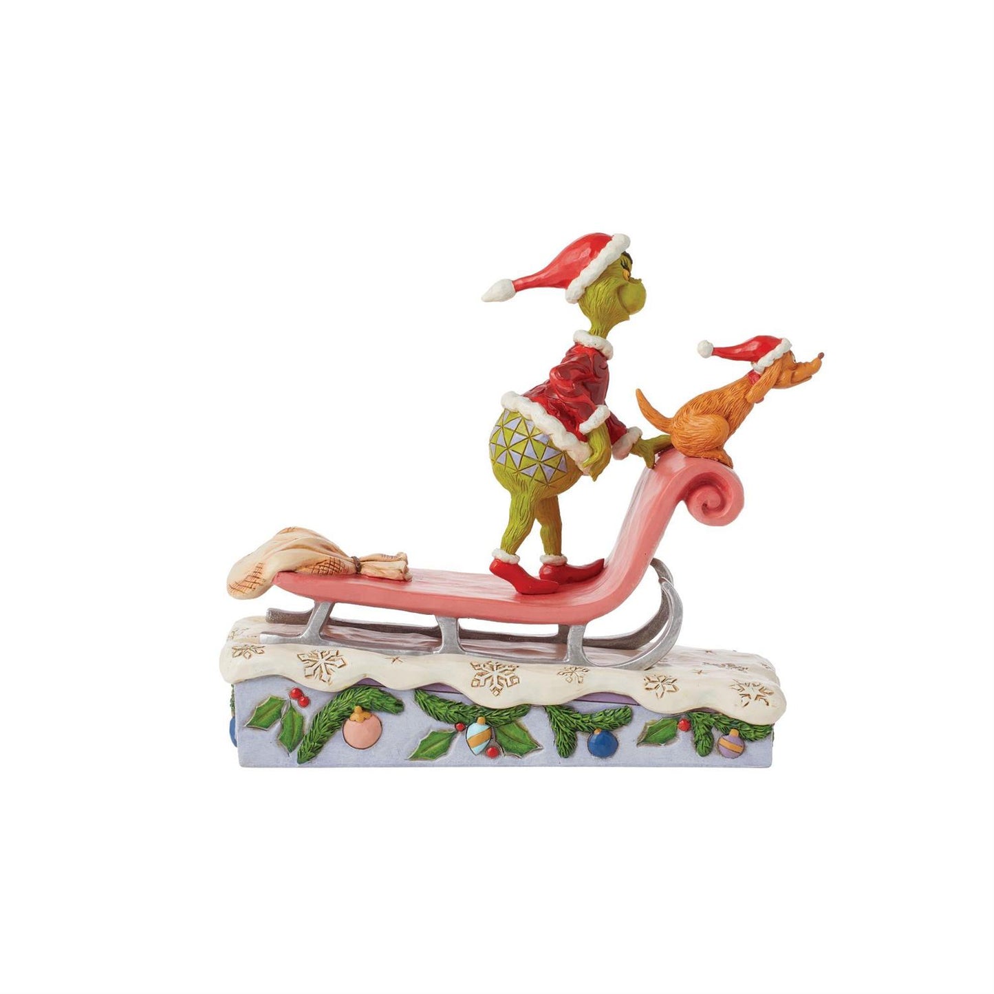 Grinch and Max on Sled  - Country N More Gifts