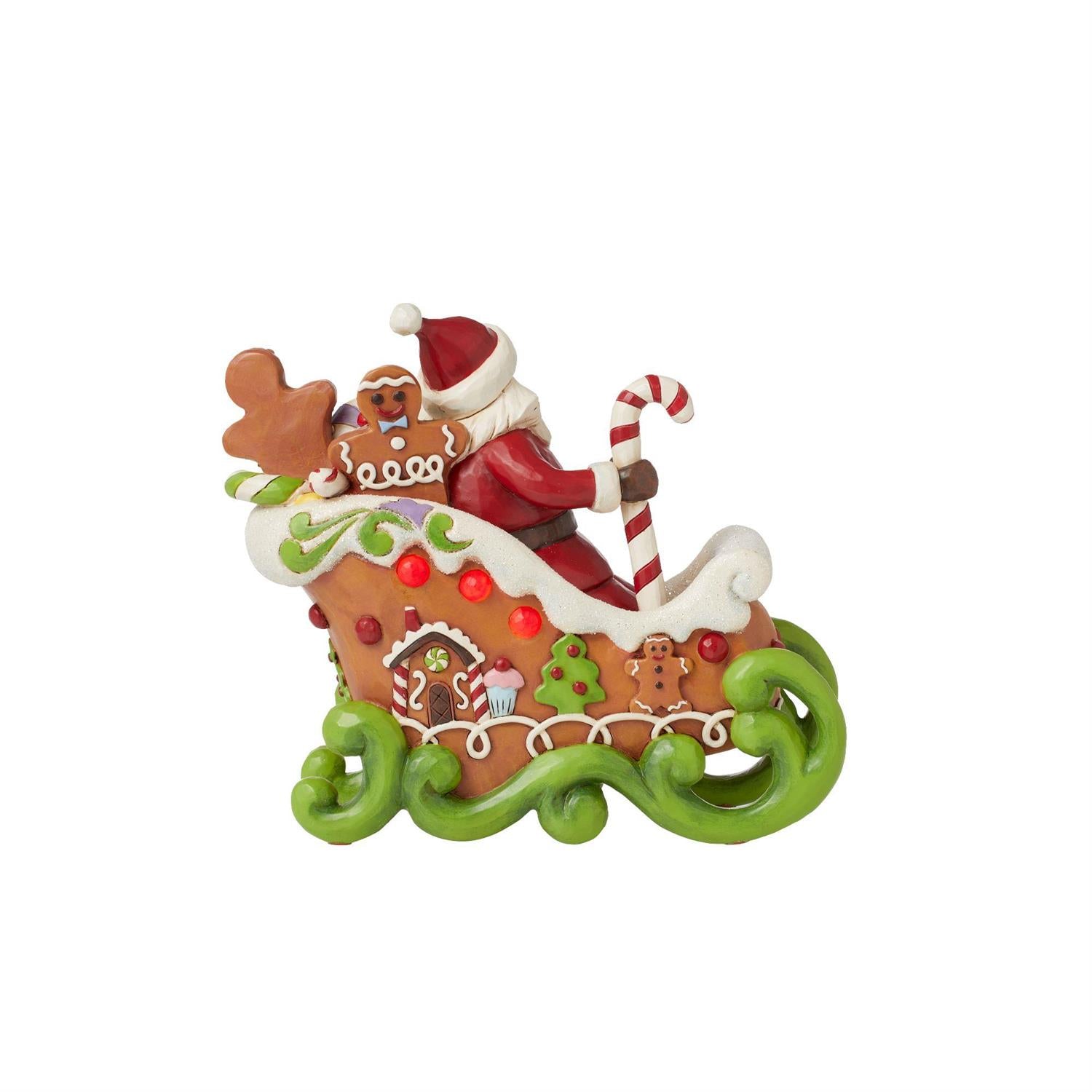 Gingerbread Santa LED Figurine  - Country N More Gifts