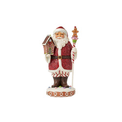 Gingerbread Santa With Staff Figurine  - Country N More Gifts