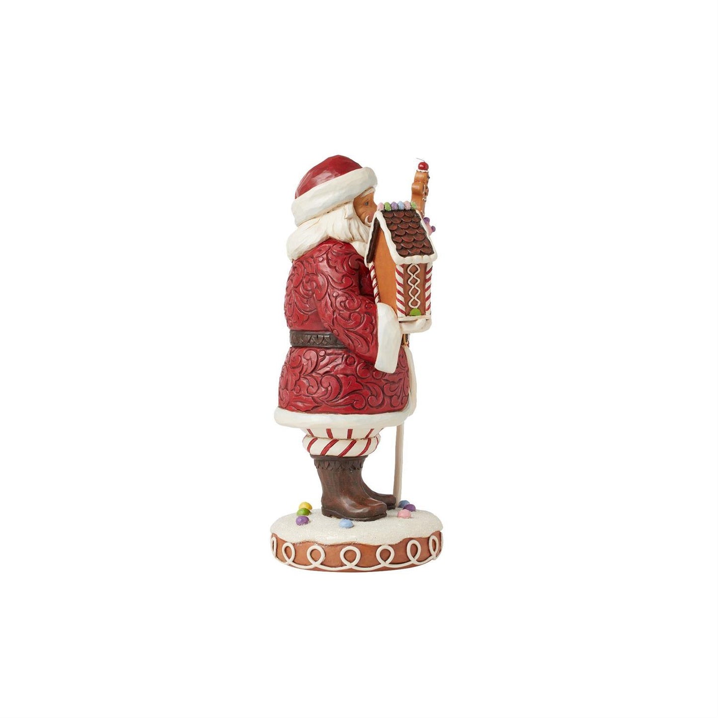 Gingerbread Santa With Staff Figurine  - Country N More Gifts