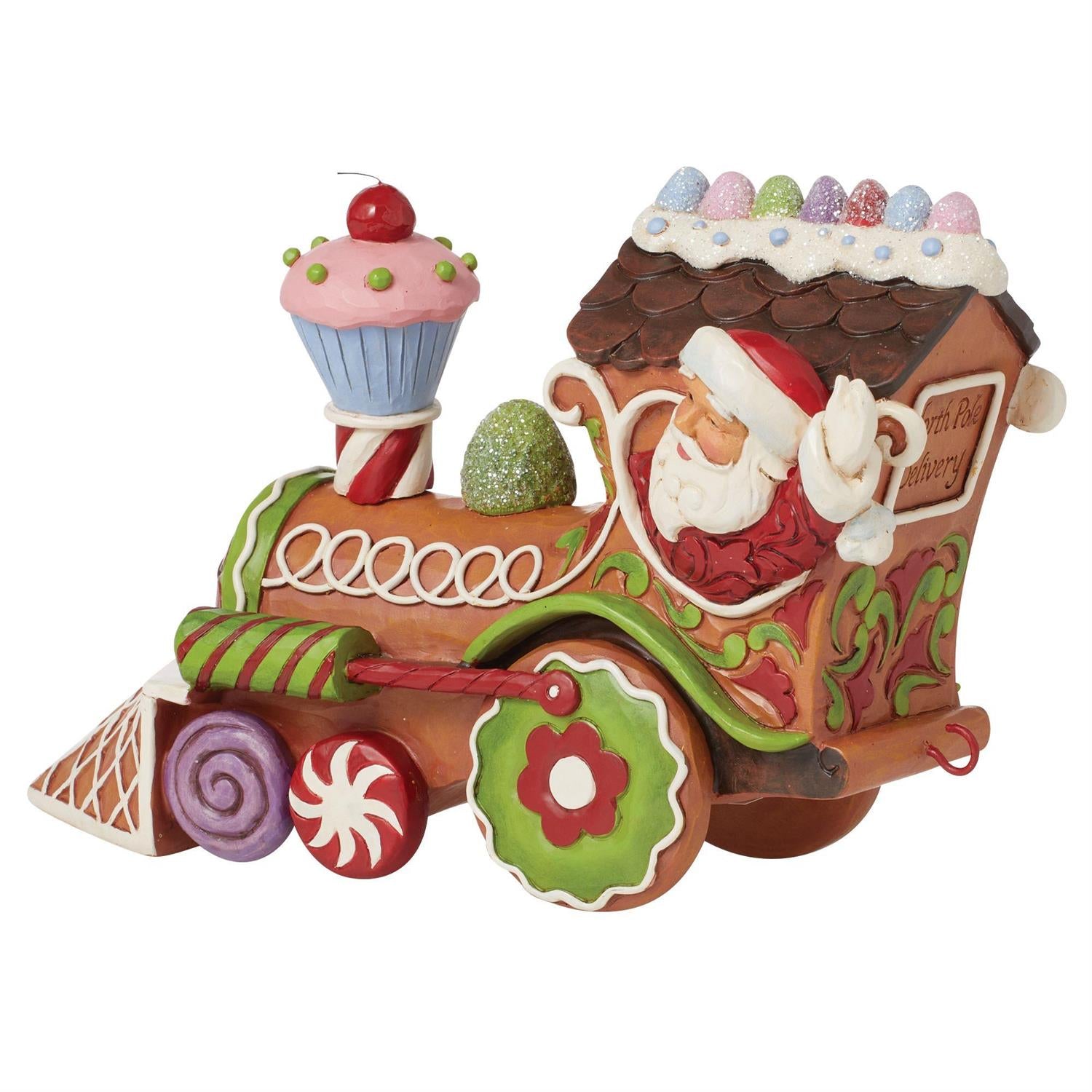Gingerbread Train Engine Figurine  - Country N More Gifts