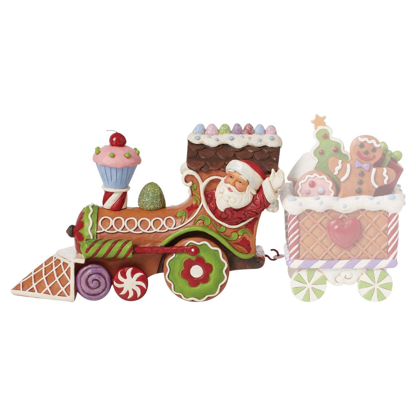 Gingerbread Train Engine Figurine  - Country N More Gifts