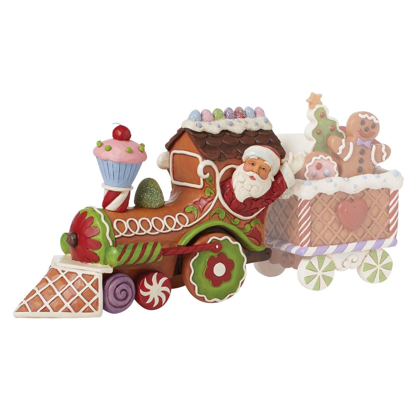 Gingerbread Train Engine Figurine  - Country N More Gifts