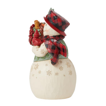 Highland Glen Snowman Basket Figurine  - Country N More Gifts