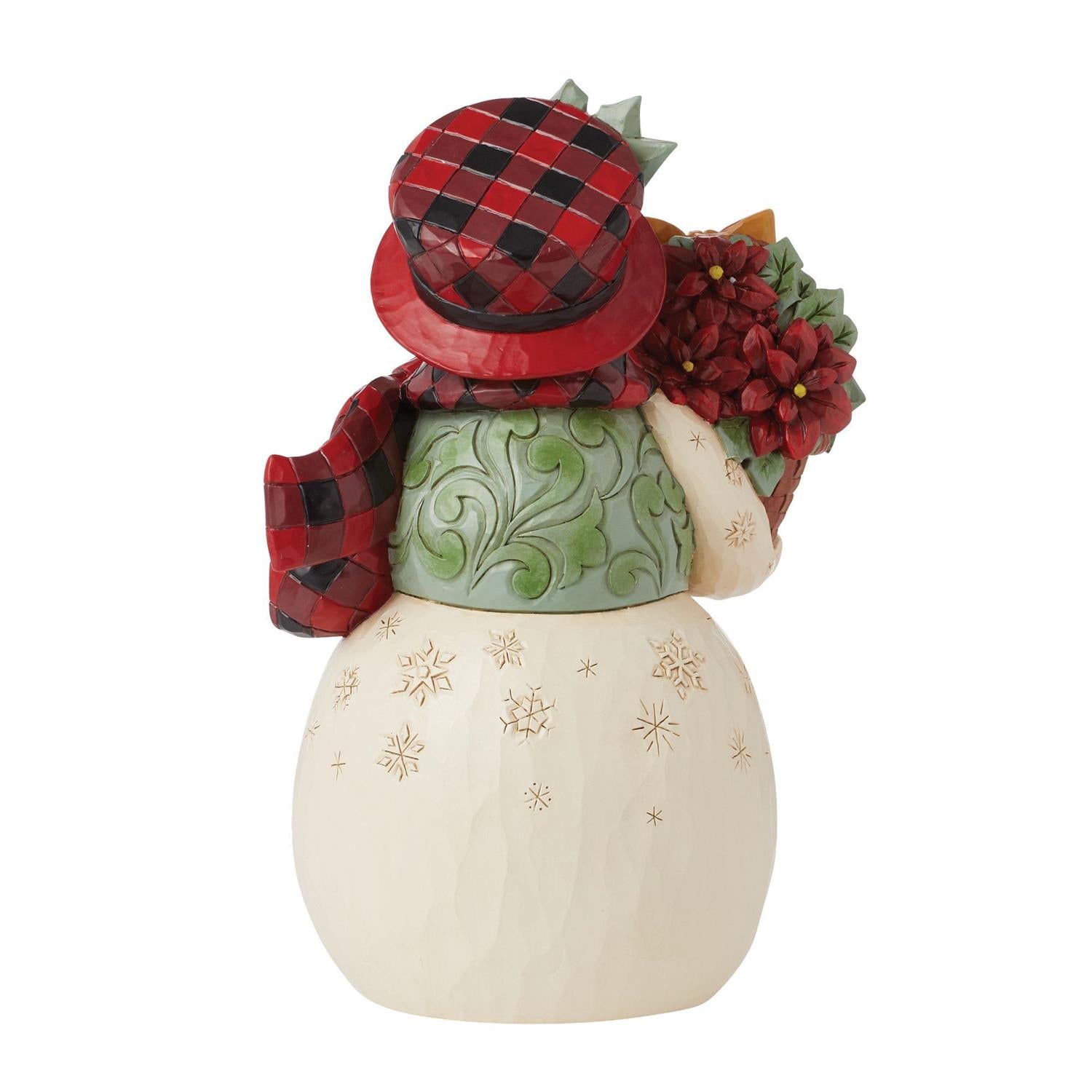 Highland Glen Snowman Basket Figurine  - Country N More Gifts