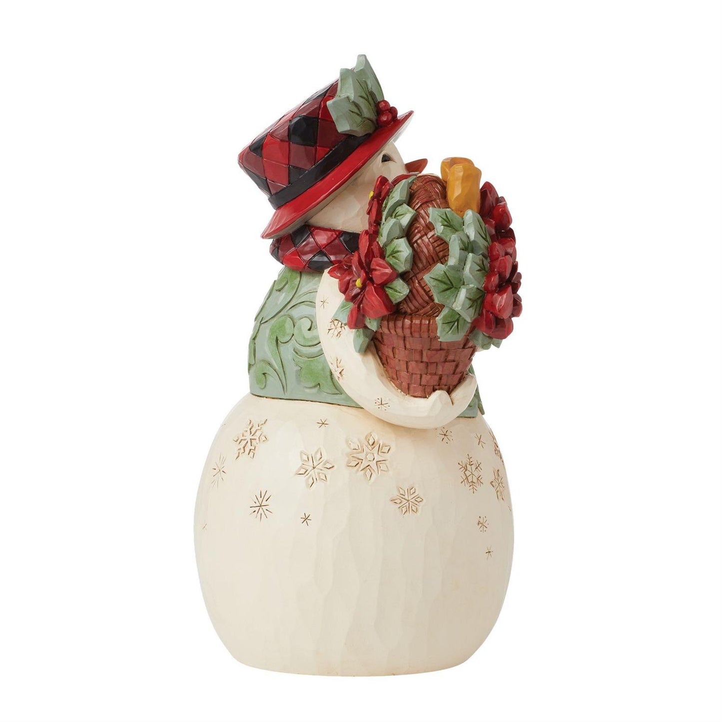 Highland Glen Snowman Basket Figurine  - Country N More Gifts