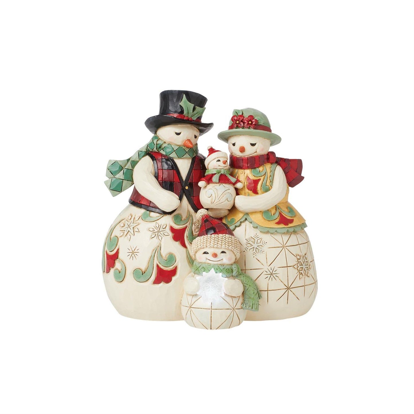 BOX DAMAGE - Highland Glen Snowmen Family Figurine - Country N More Gifts