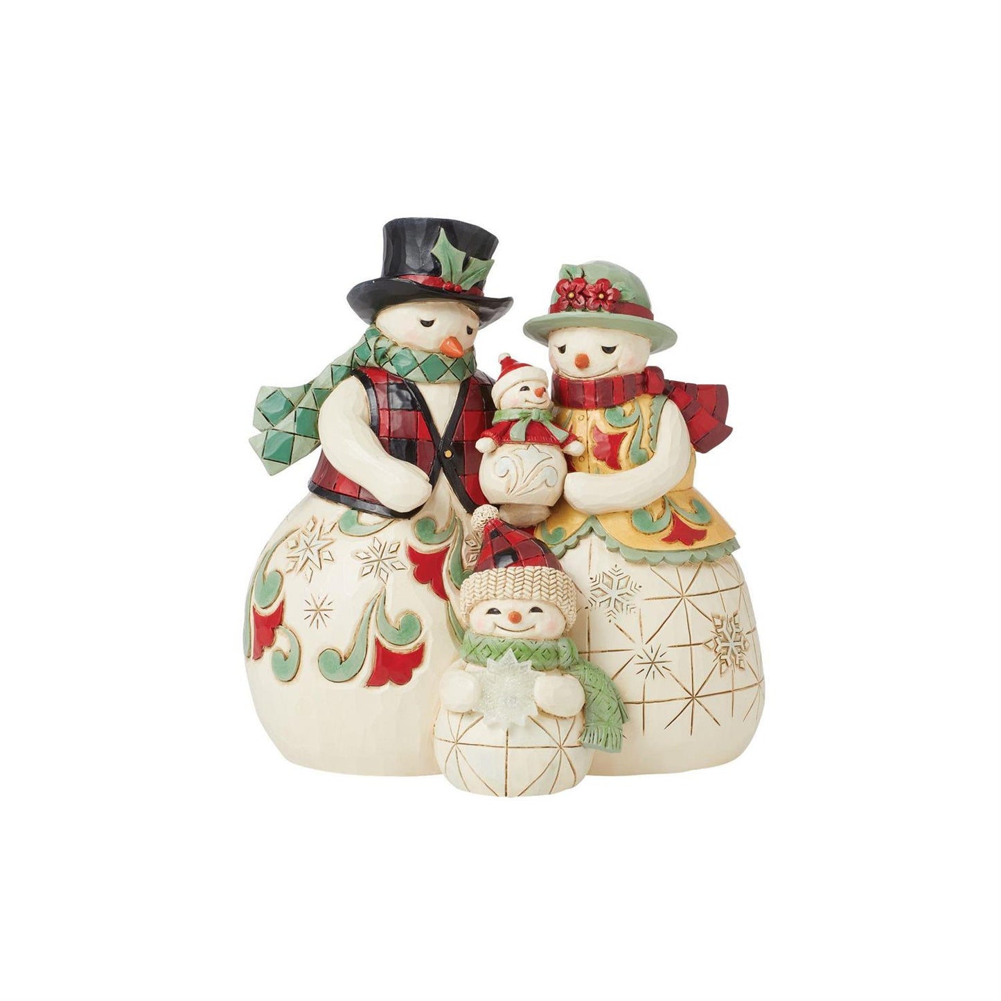 BOX DAMAGE - Highland Glen Snowmen Family Figurine - Country N More Gifts