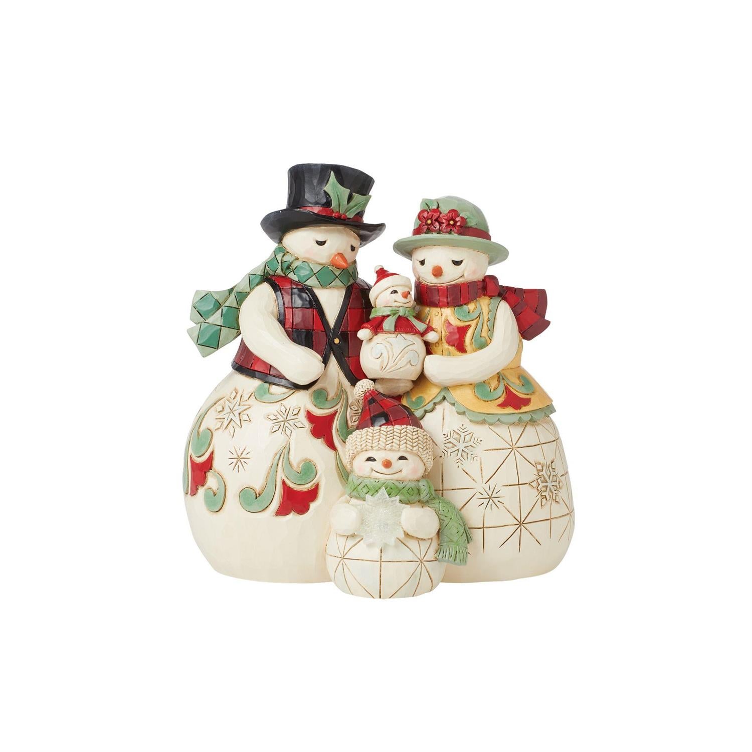 BOX DAMAGE - Highland Glen Snowmen Family Figurine - Country N More Gifts