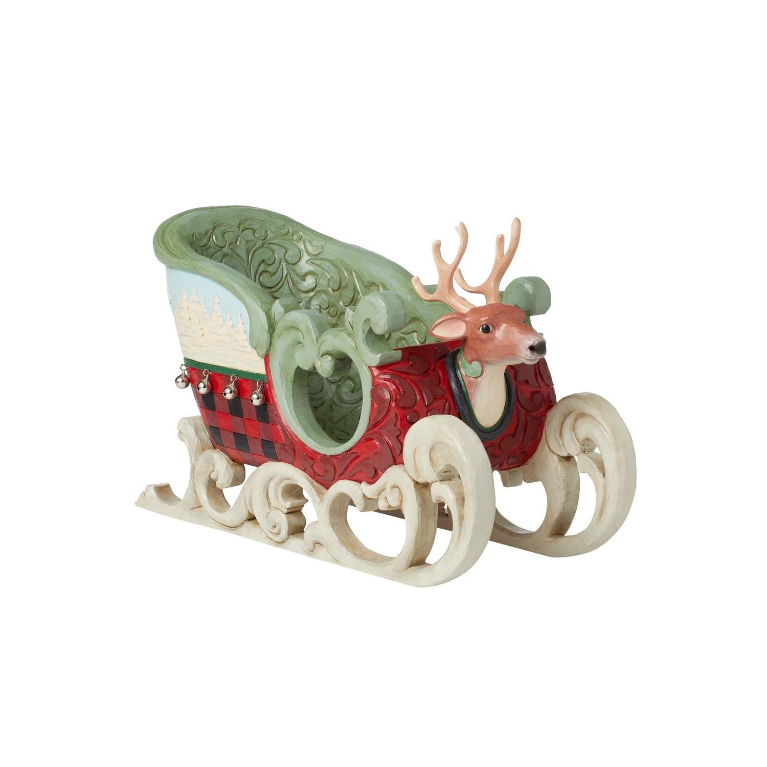 Highland Glen Large Sled Figurine  - Country N More Gifts