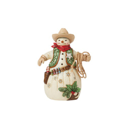 Cowboy Snowman Figurine  - Country N More Gifts