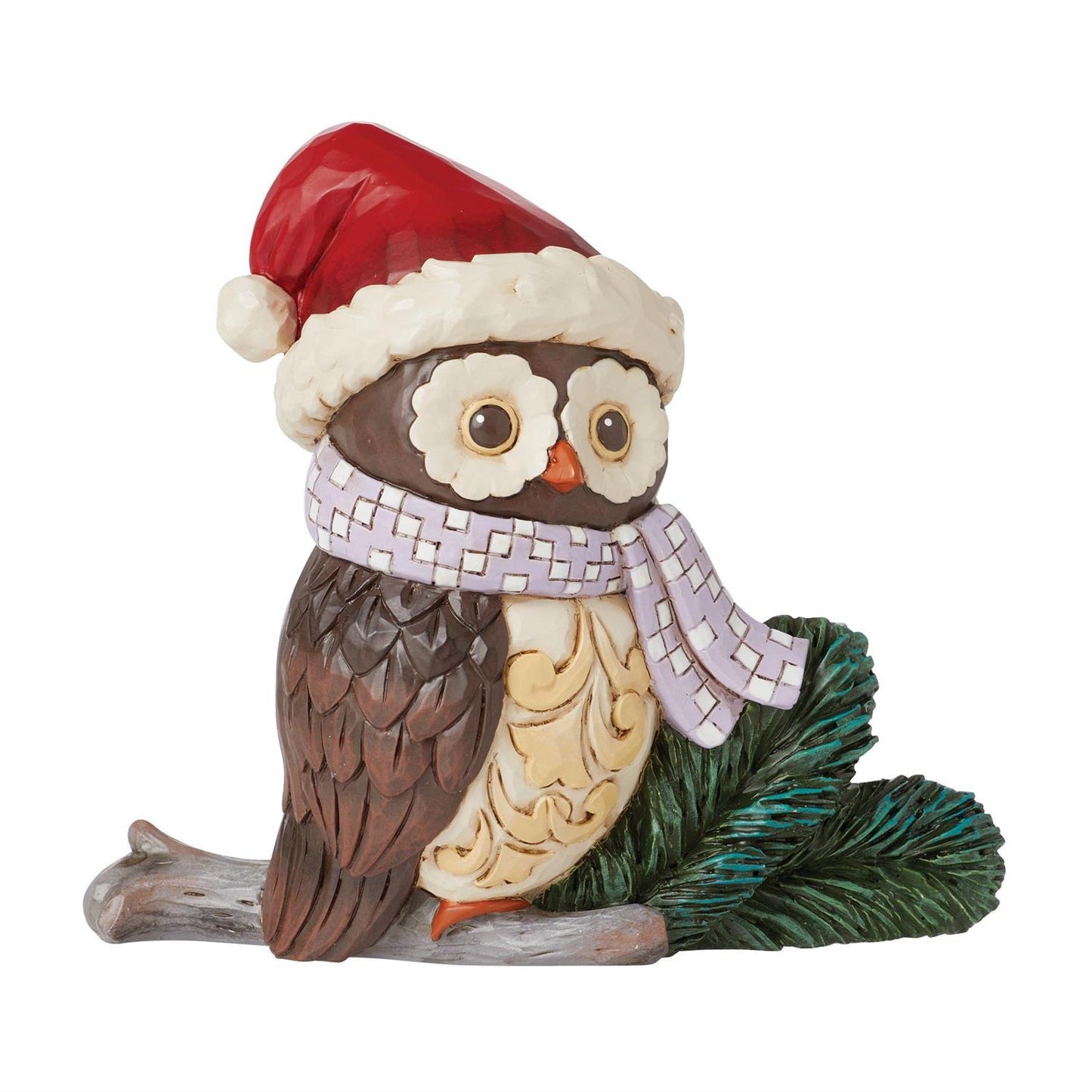 BOX DAMAGE - Mini Owl with Santa Hat Figurine - Country N More Gifts