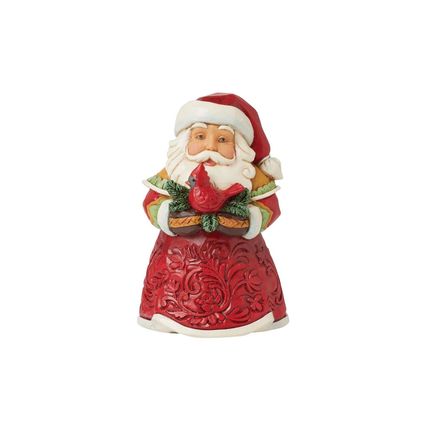 Mini Santa with Cardinal  - Country N More Gifts