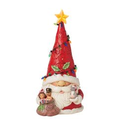 Watts Up - Gnome Santa Wrap in Lights Figurine  - Country N More Gifts