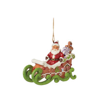 Gingerbread Christmas Sleigh Ornament