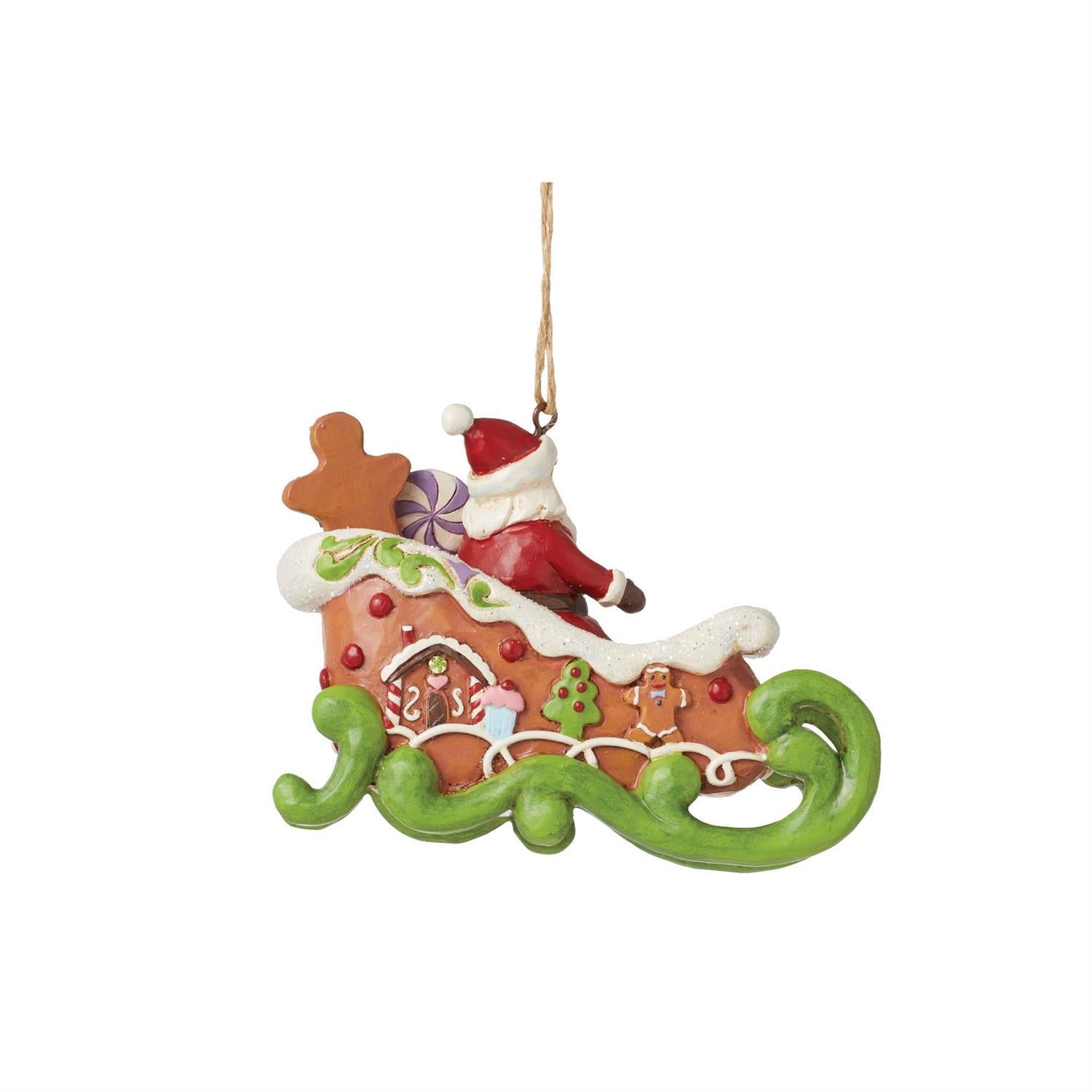 Gingerbread Christmas Sleigh Ornament  - Country N More Gifts