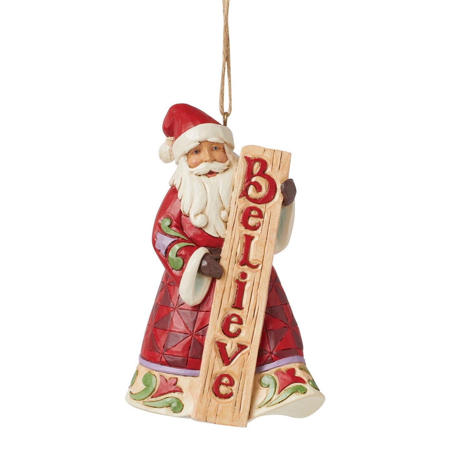 Santa with Porch Board Ornament  - Country N More Gifts