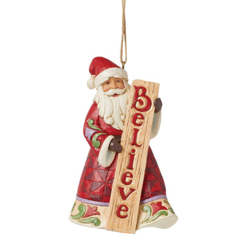 Santa with Porch Board Ornament  - Country N More Gifts
