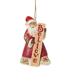 Santa with Porch Board Ornament  - Country N More Gifts