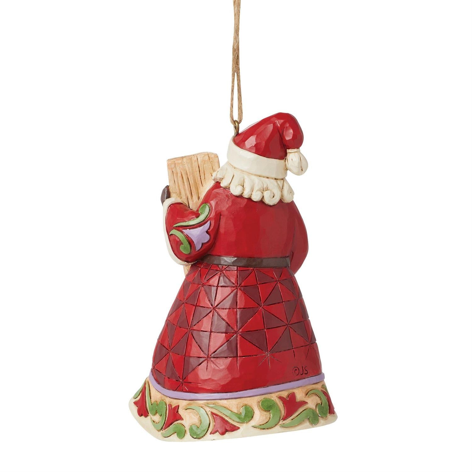 Santa with Porch Board Ornament  - Country N More Gifts