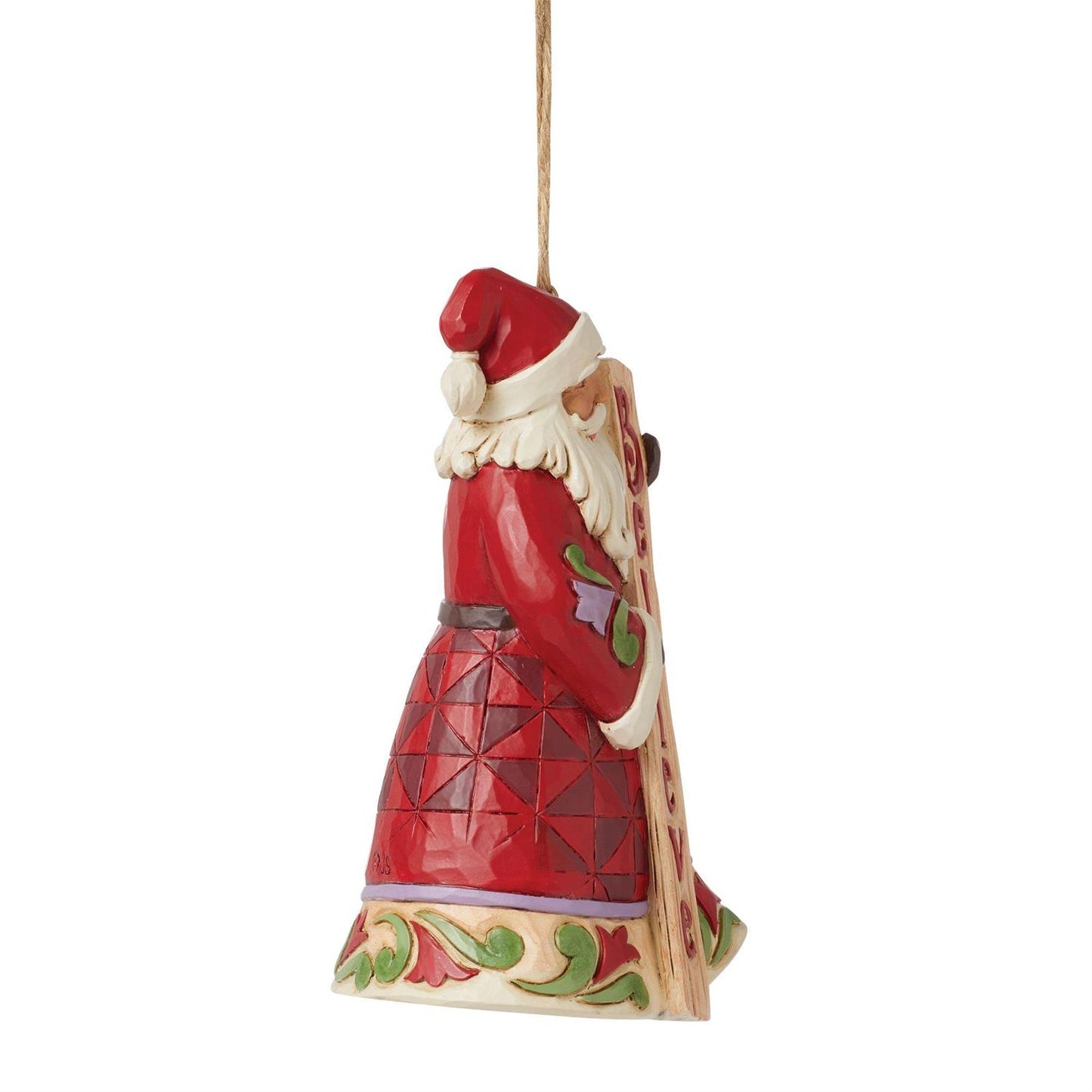 Santa with Porch Board Ornament  - Country N More Gifts