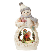 Snowman with Open Scene LED Figurine