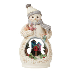 Snowman with Open Scene LED Figurine - Country N More Gifts
