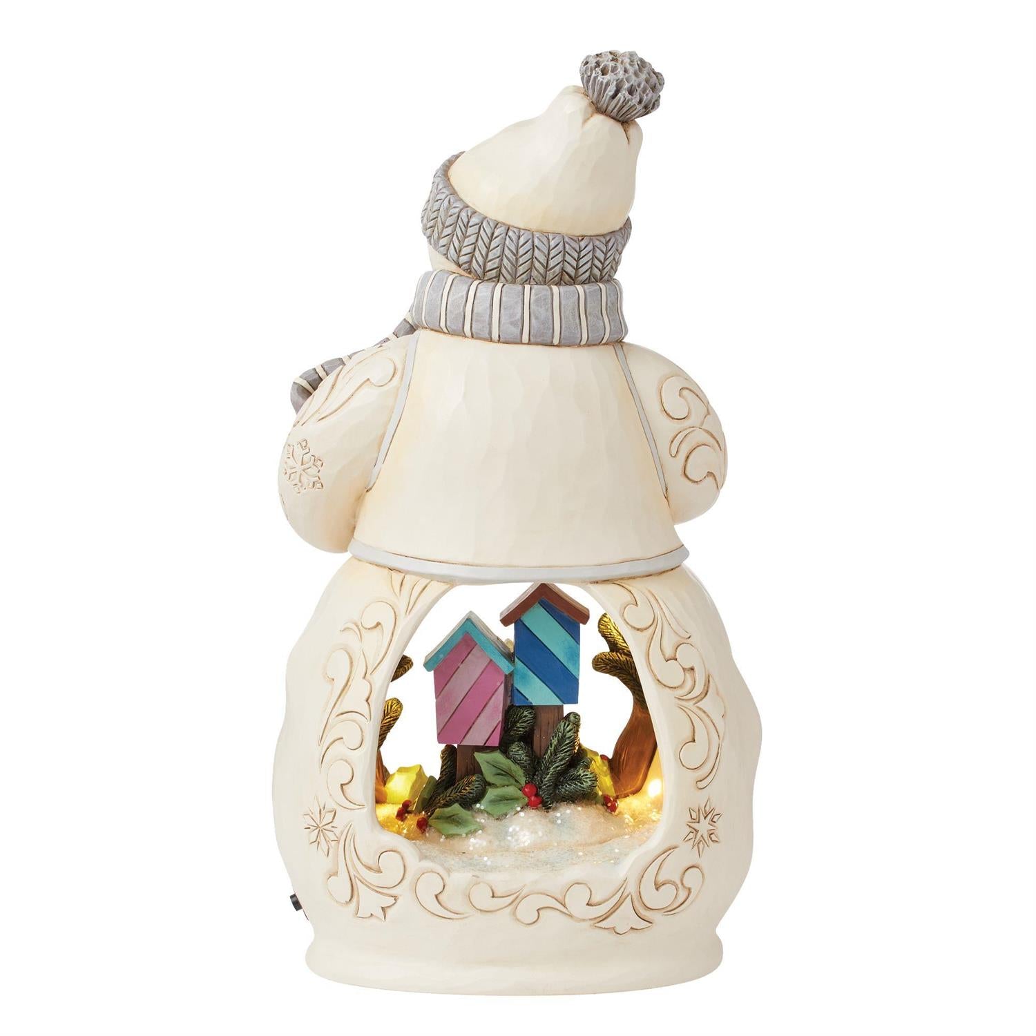 Snowman with Open Scene LED Figurine - Country N More Gifts
