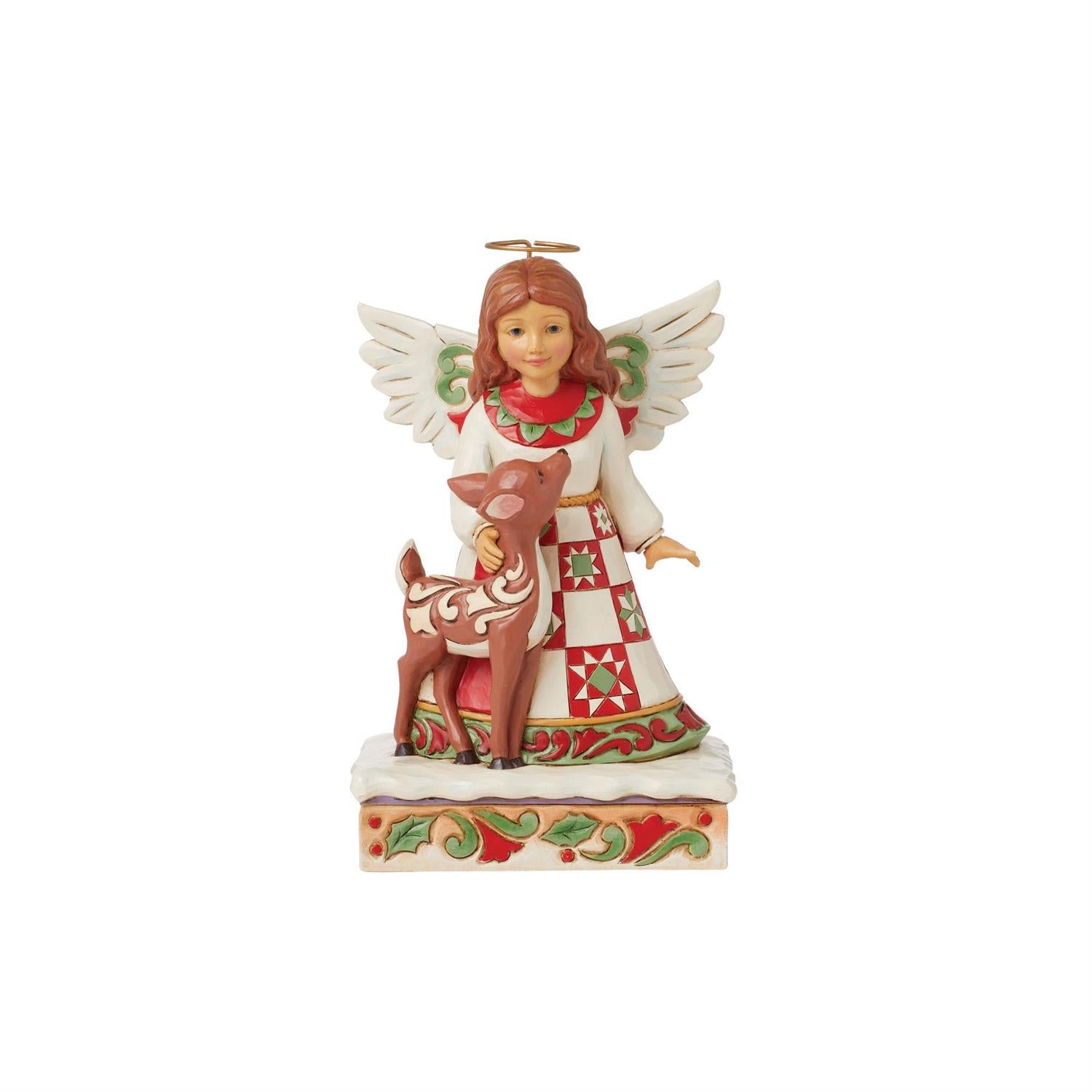 Angel with Deer Figurine  - Country N More Gifts