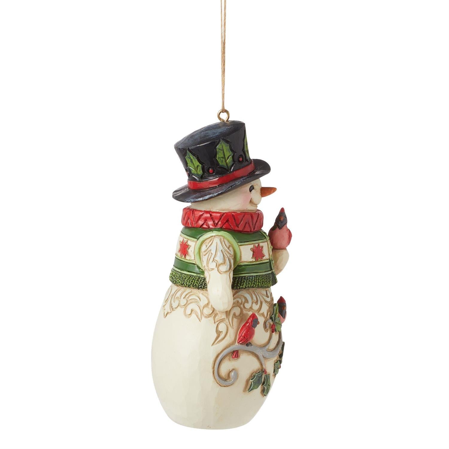 Snowman with Cardinal Ornament  - Country N More Gifts