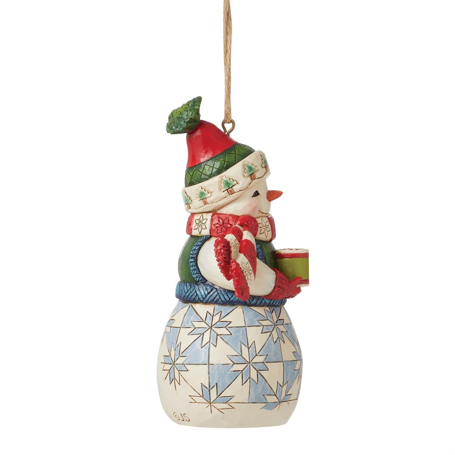 Snowman with Cocoa Ornament  - Country N More Gifts