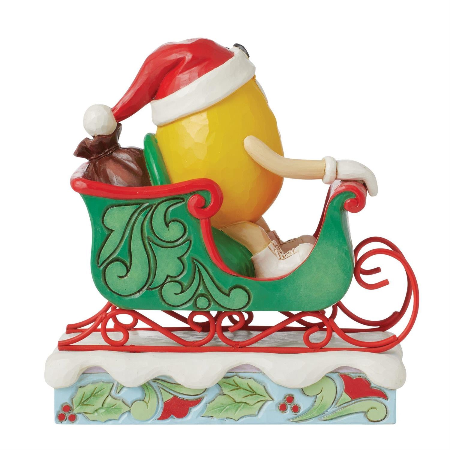 M&M'S Yellow Character in Sleigh  - Country N More Gifts