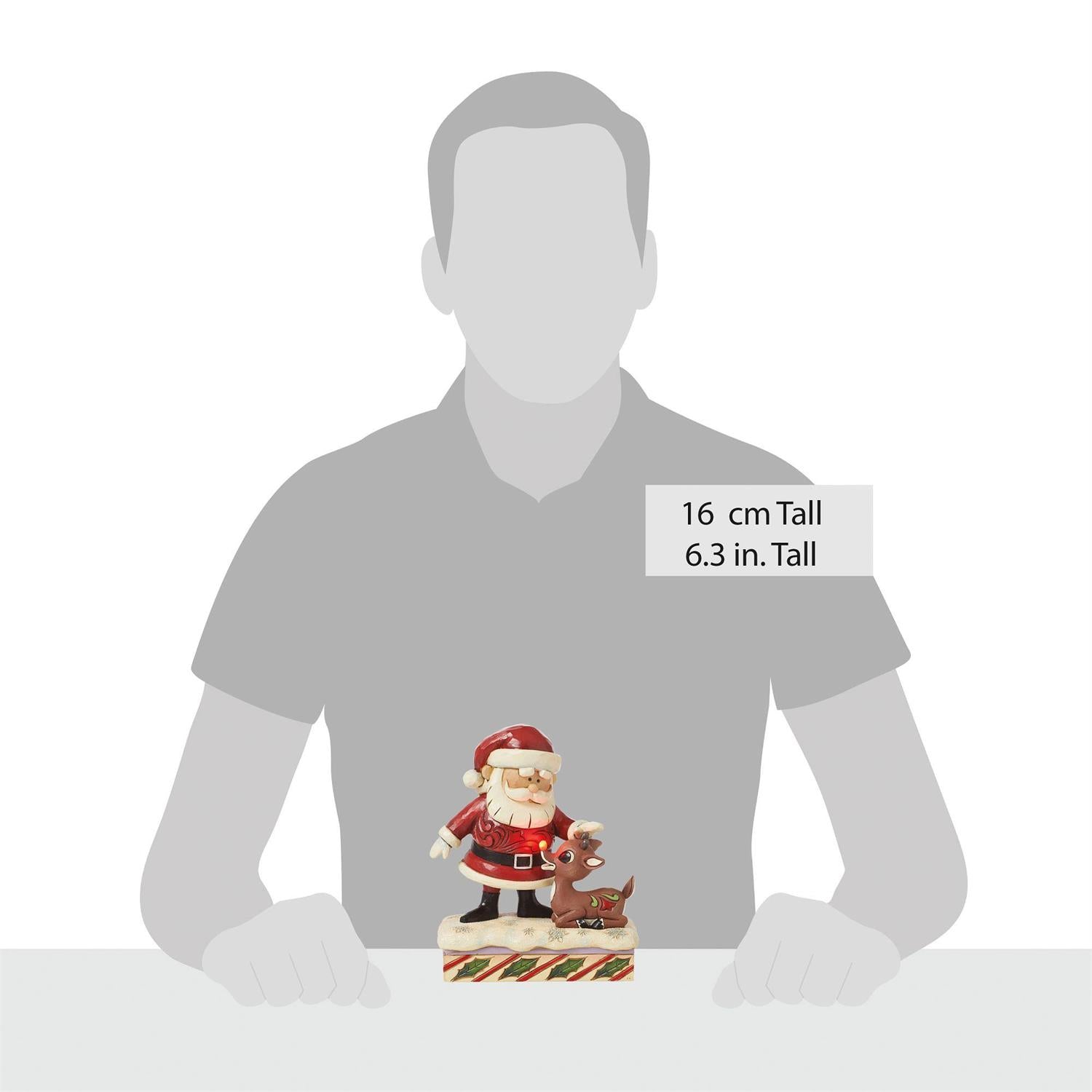 Santa Petting Rudolph  - Country N More Gifts