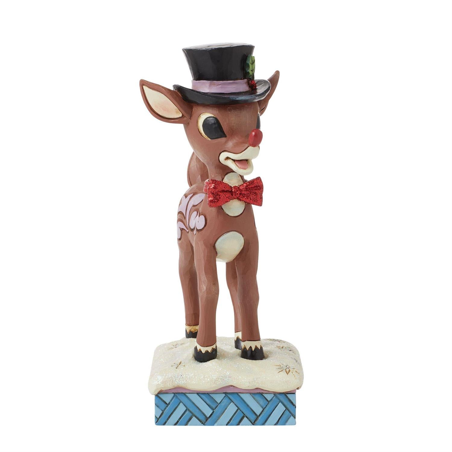 Rudolph in Top Hat & Bowtie  - Country N More Gifts