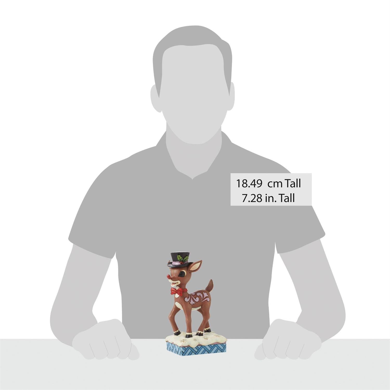 Rudolph in Top Hat & Bowtie  - Country N More Gifts