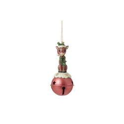 Rudolph Standing on Bell Hanging Ornament  - Country N More Gifts