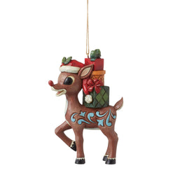 Rudolph with Stacked Presents  - Country N More Gifts
