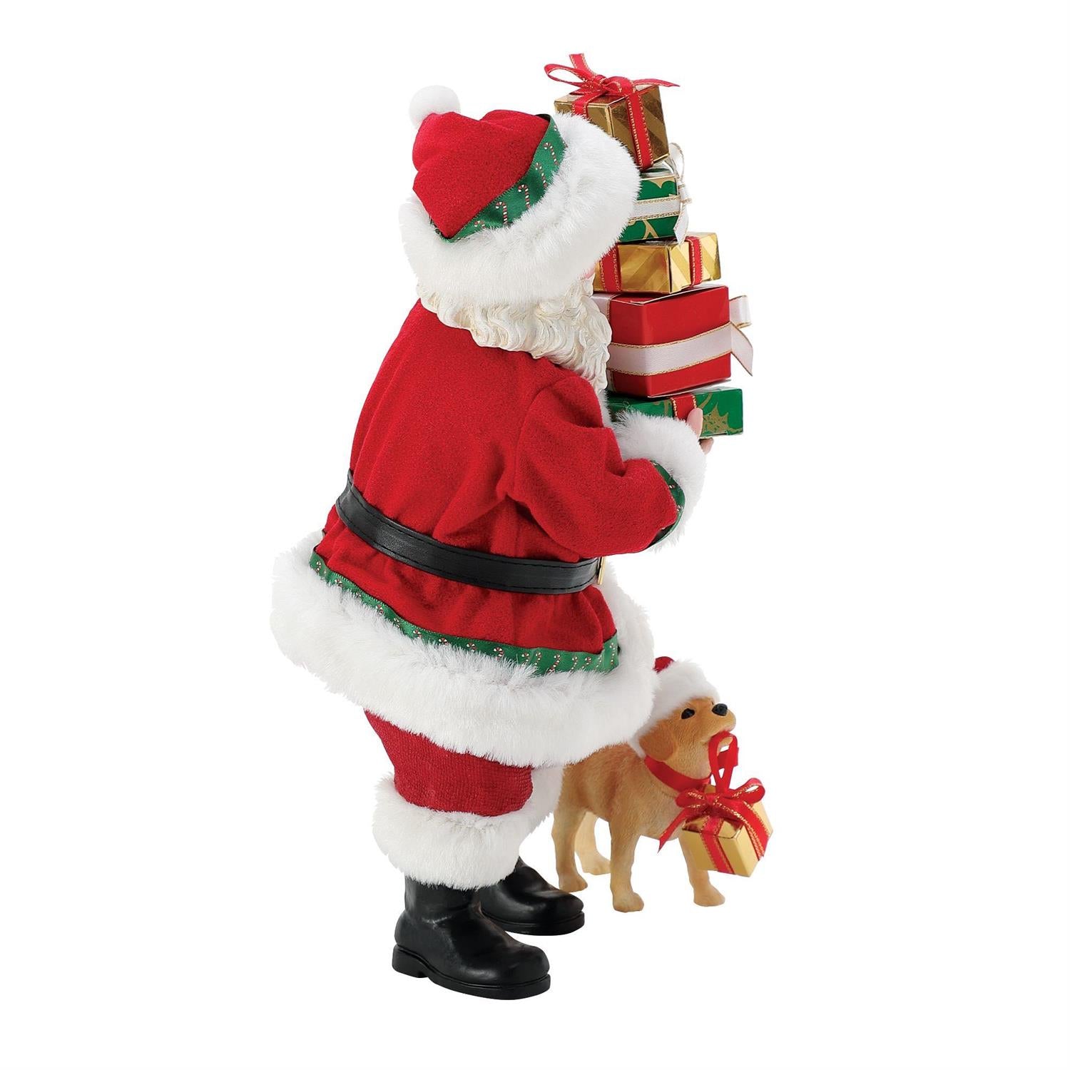Furry Helper – Santa & Dog 2-Piece Figurine Set – Country N More Gifts