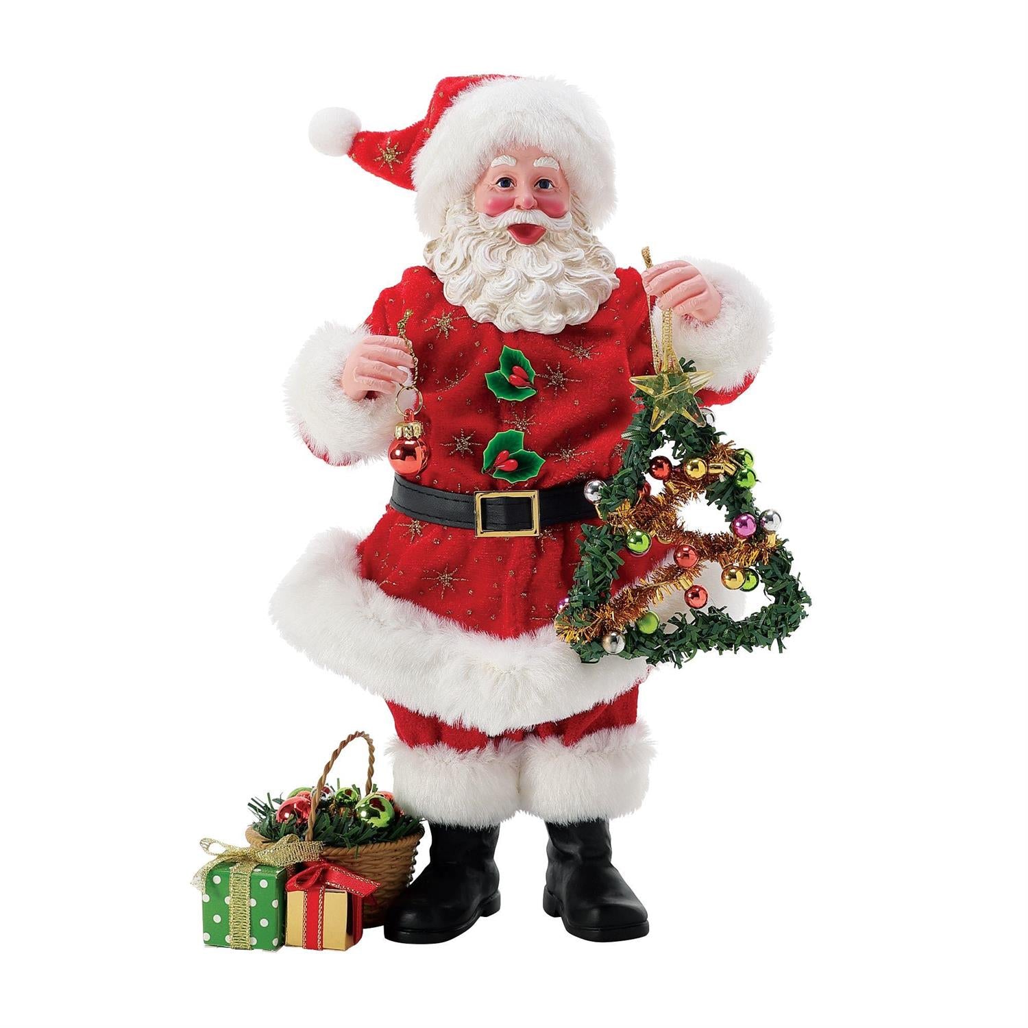 Holiday Accents – Santa Tree Decorating Figurine – Country N More Gifts