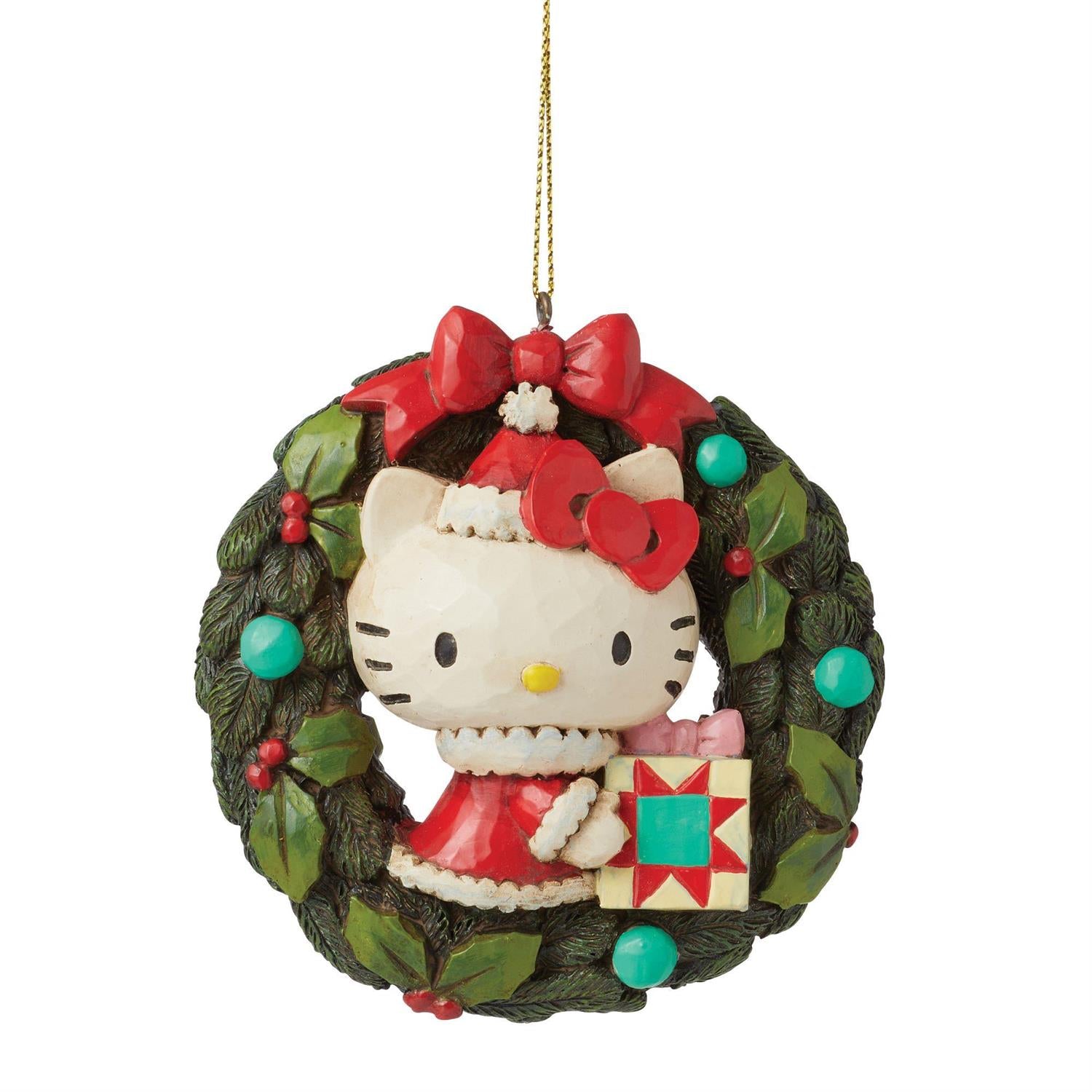 Hello Kitty Wreath Hanging Ornament  - Country N More Gifts