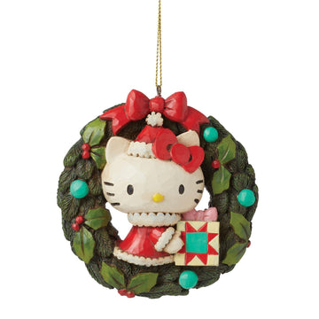 Hello Kitty Wreath Hanging Ornament  - Country N More Gifts