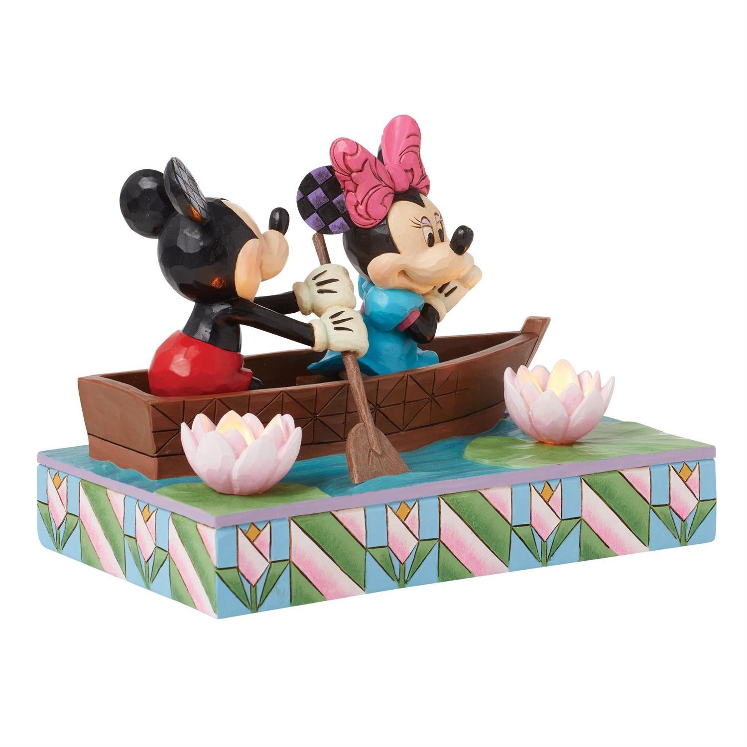 Row-mance is in the Air - Mickey & Minnie LED Love Rowboat  - Country N More Gifts