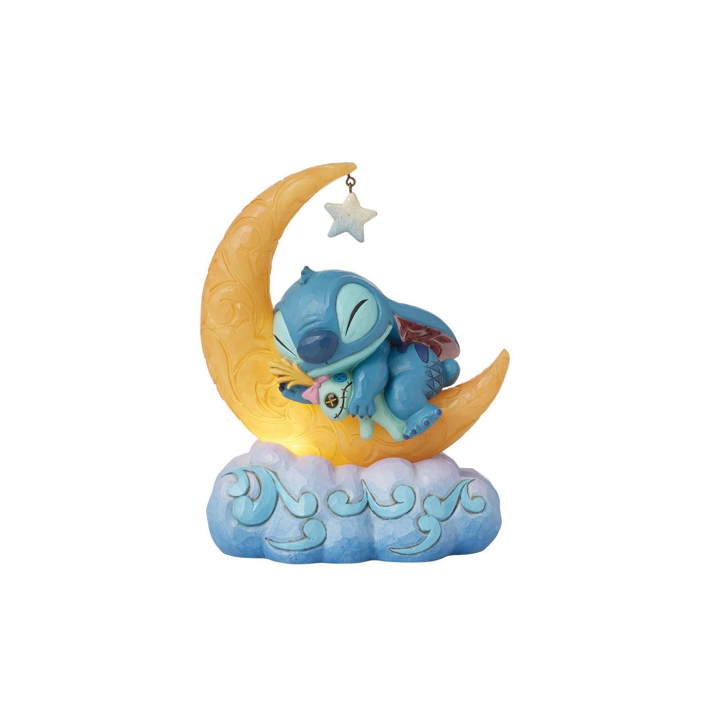 Sweet Dreams - Stitch & Scrump on LED Moon  - Country N More Gifts