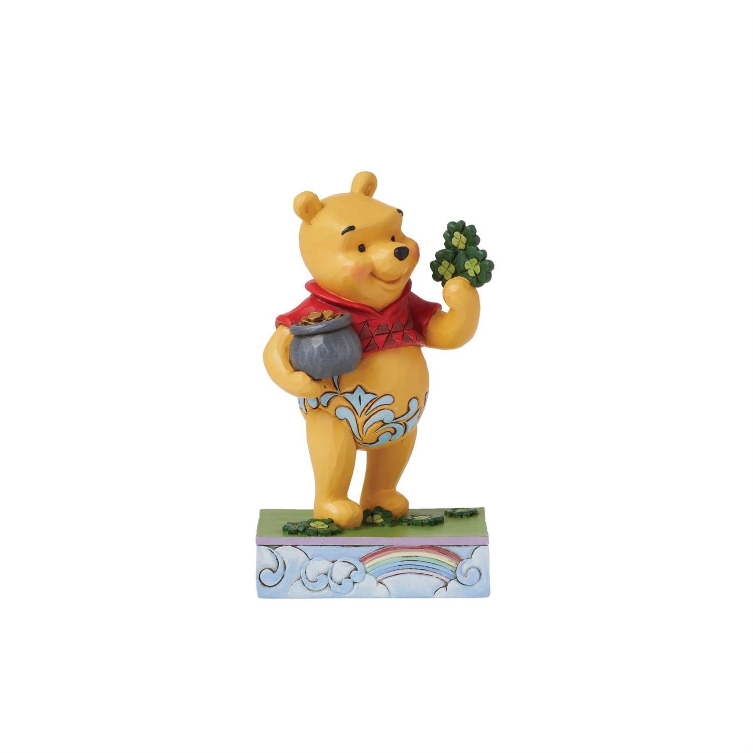 Lucky-Ol'-Bear-Pooh-Clovers  - Country N More Gifts