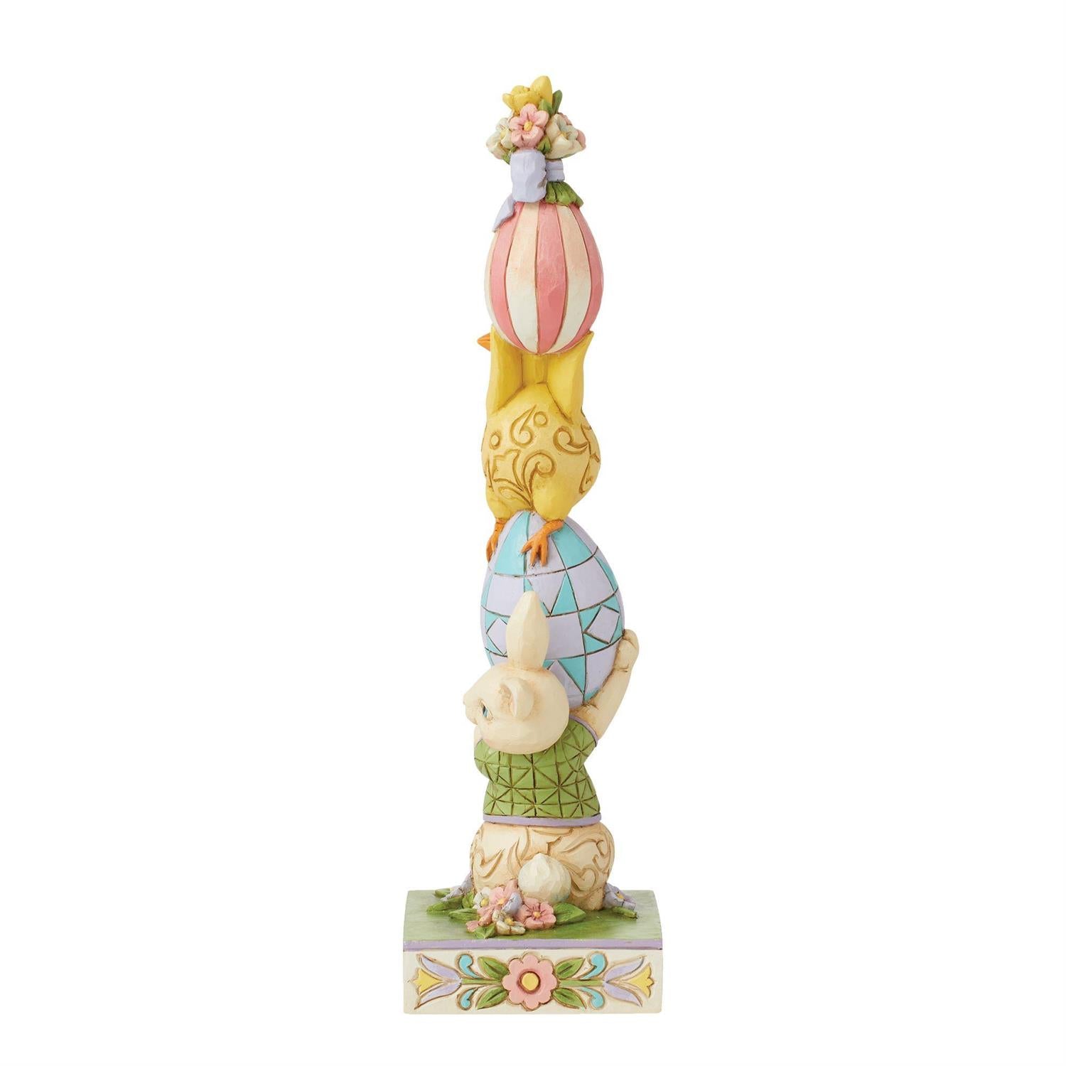 FBA - Playful Pile-Up - Bunny and Eggs Stacked Figurine - Country N More Gifts