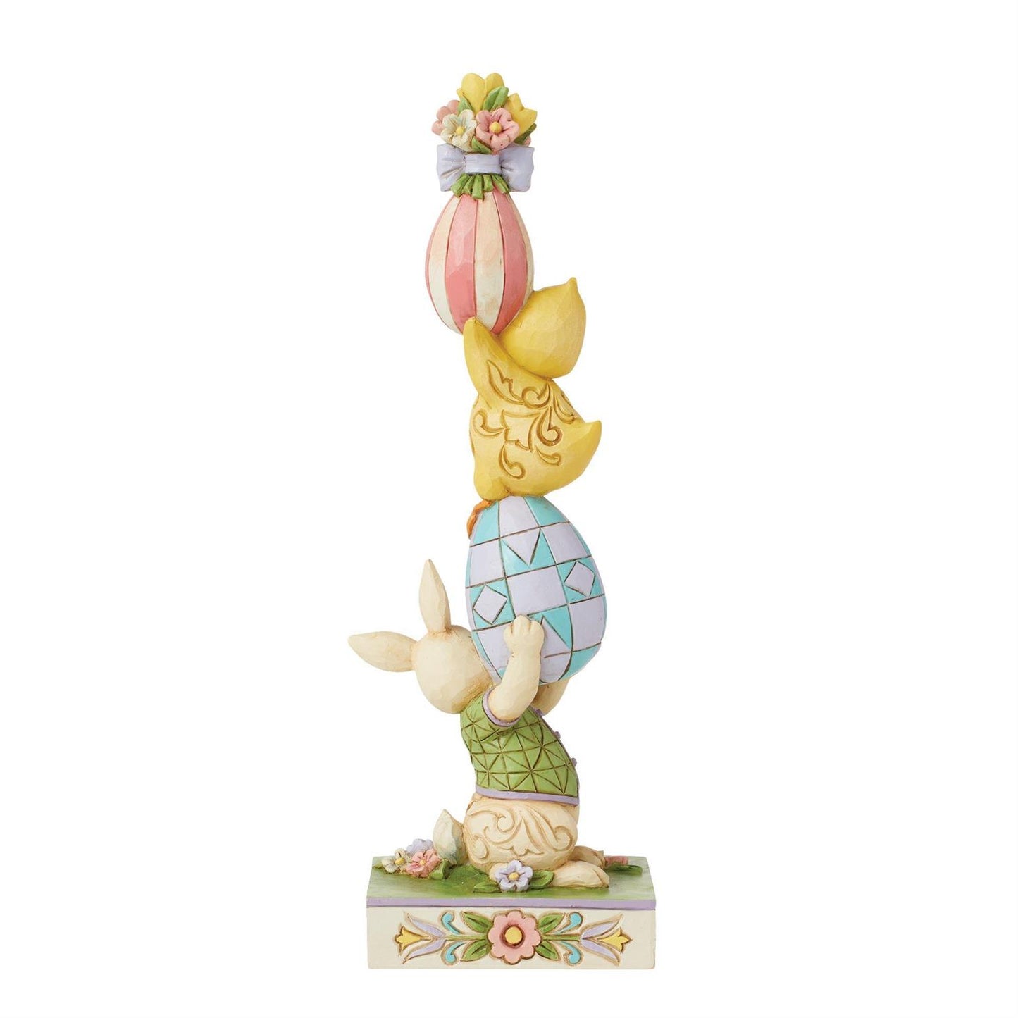 FBA - Playful Pile-Up - Bunny and Eggs Stacked Figurine - Country N More Gifts