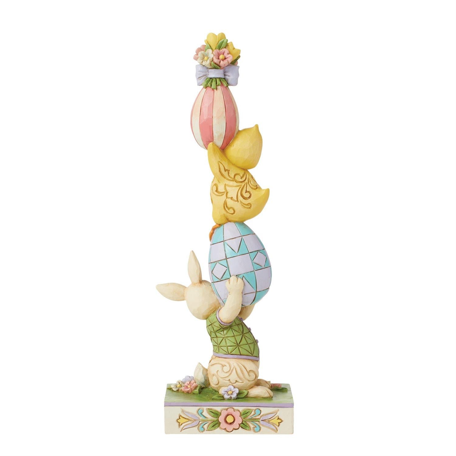 FBA - Playful Pile-Up - Bunny and Eggs Stacked Figurine - Country N More Gifts