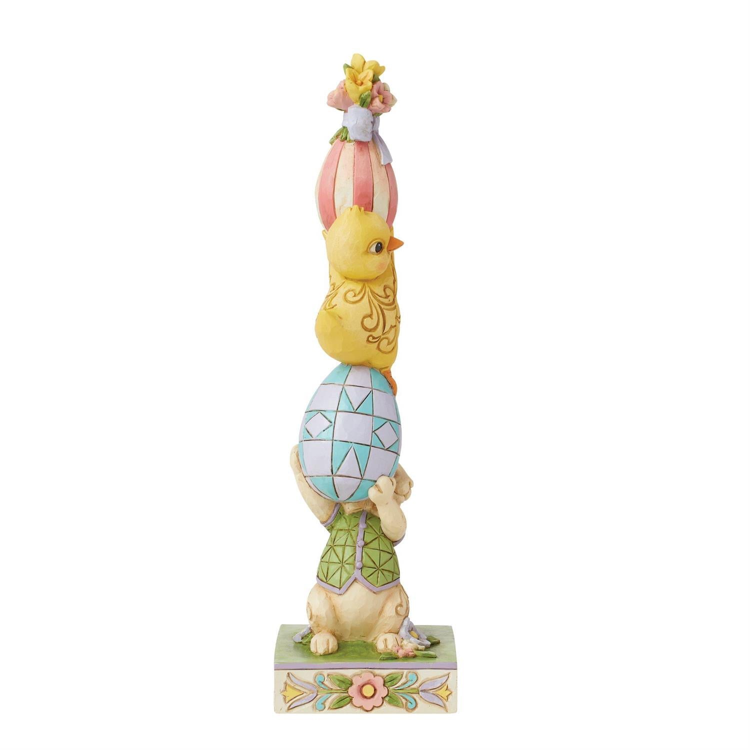FBA - Playful Pile-Up - Bunny and Eggs Stacked Figurine - Country N More Gifts