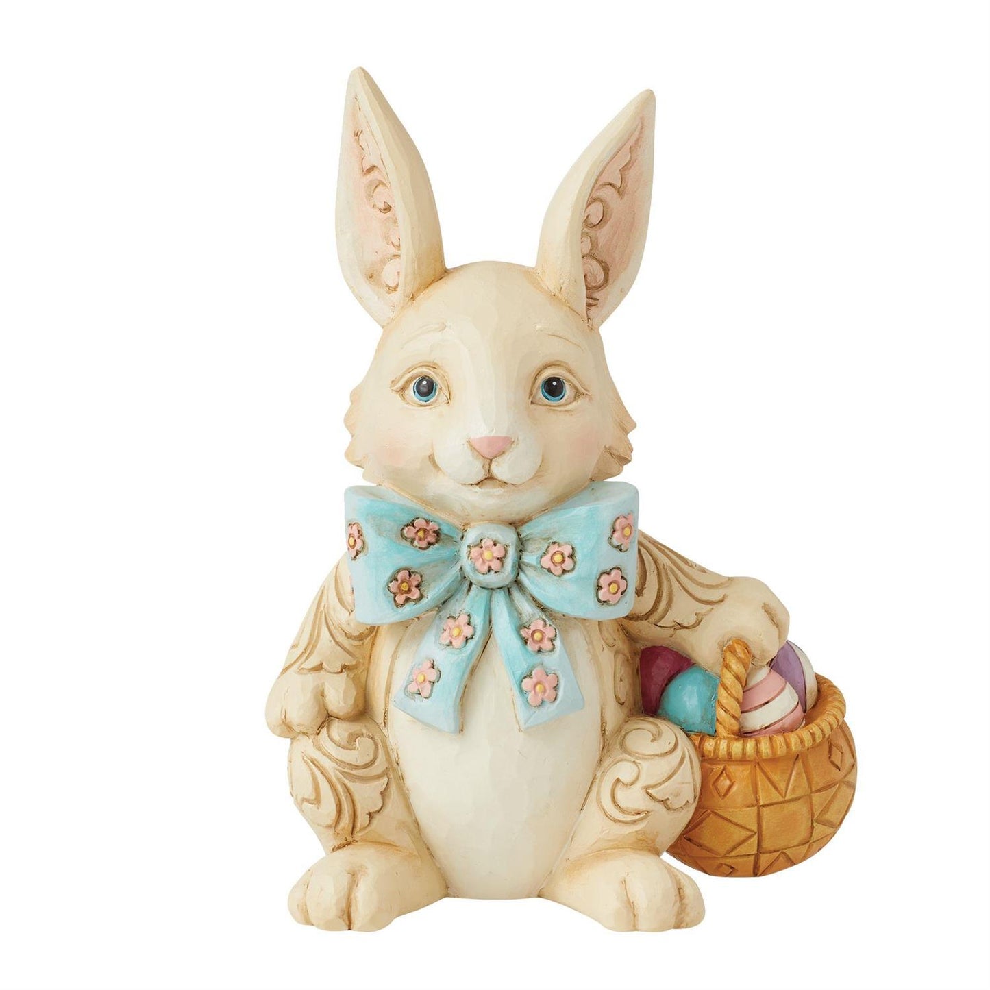 Bunny's Easter Bounty - Easter Bunny with Bow Pint Figurine  - Country N More Gifts
