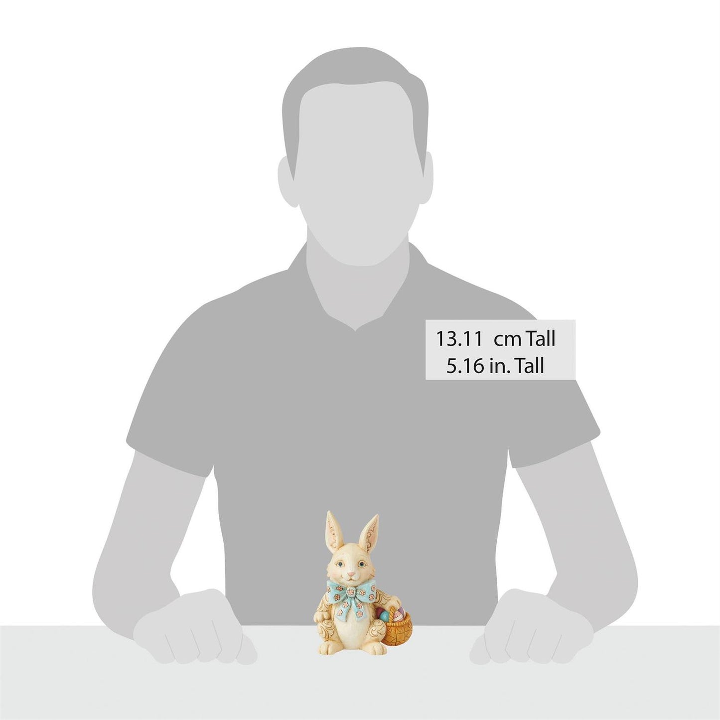 Bunny's Easter Bounty - Easter Bunny with Bow Pint Figurine  - Country N More Gifts